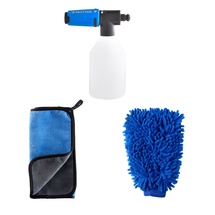 Car wash Kit - pěnovací nástavec s regulací, utěrka, rukavice
