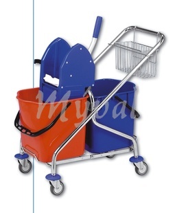 Úklidový vozík REKORD 2x25 l bez košíku sklapovací