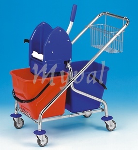 Úklidový vozík REKORD 2x17 l bez košíku sklapovací