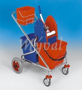 Úklidový vozík REKORD 2x17 l METRO s plnou výbavou sklapovací 