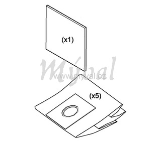 Sáčky do vysavačů Nilfisk Bravo - 5 ks