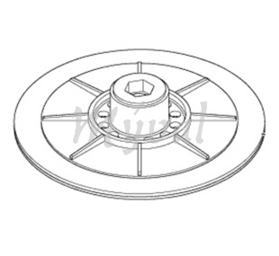 Držák padu 165 mm (6,5 palců) pro Scrubtec 233