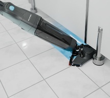 Extra nízký profil mycí hlavy pro úklid pod nábytkem