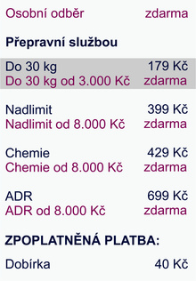Za doručení: